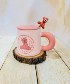 ماگ فانتزی خرس شیطون صورتی کد 2312