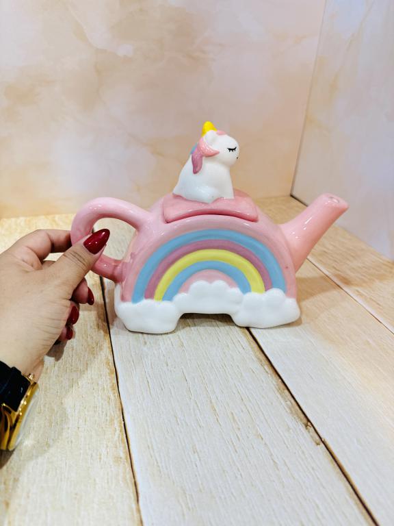 قوری سرامیکی طرح دیزنی یونیکورن دست ساز کد 2317