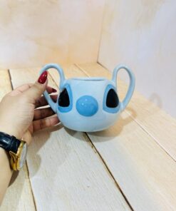 ماگ دست ساز استیج سه طرح آبی کد 2318