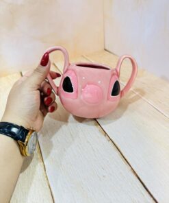 ماگ دست ساز سرامیکی استیج صورتی کد 2319