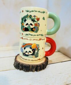 ماگ فانتزی دسته پهن طرح پاندا تپلی کد 2349