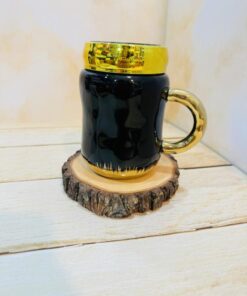 ست ماگ درپیچی دسته طلایی کد 2353