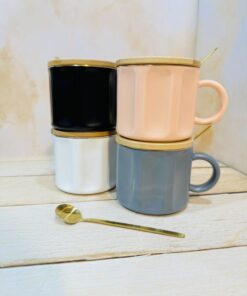 ماگ در چوبی مینیمال قاشق دار کد 2355