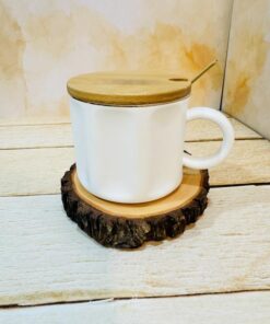 ماگ در چوبی مینیمال قاشق دار کد 2355