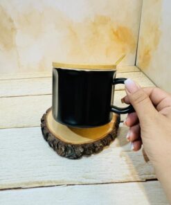 ماگ در چوبی مینیمال قاشق دار کد 2355