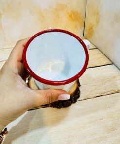 ماگ لعابی نشکن طرح برفی قرمز کد 2357