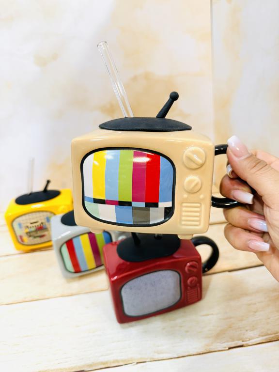 ماگ سرامیکی نی دار طرح تلویزیون TVکد 2361