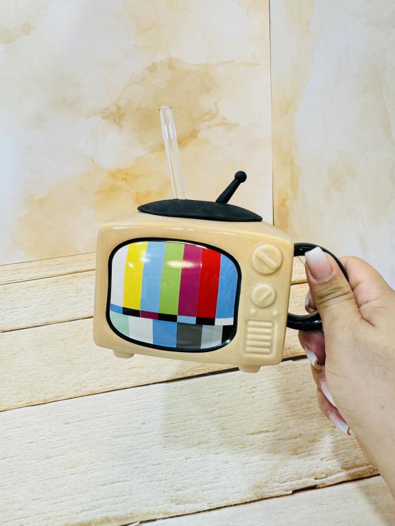 ماگ سرامیکی نی دار طرح تلویزیون TVکد 2361