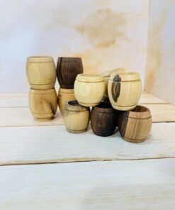 شات قهوه چوبی طرح بشکه دوحجم کد 2364