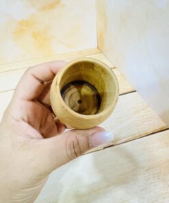 شات قهوه چوبی طرح بشکه دوحجم کد 2364