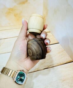 شات قهوه چوبی طرح بشکه دوحجم کد 2364