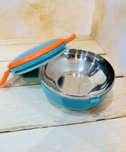 لانچ باکس ظرف غذای استیل گرد دسته دار کد 2368