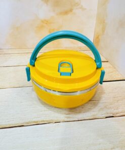 لانچ باکس ظرف غذای استیل گرد دسته دار کد 2368