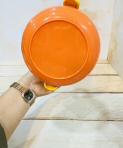 لانچ باکس ظرف غذای استیل گرد دسته دار کد 2368