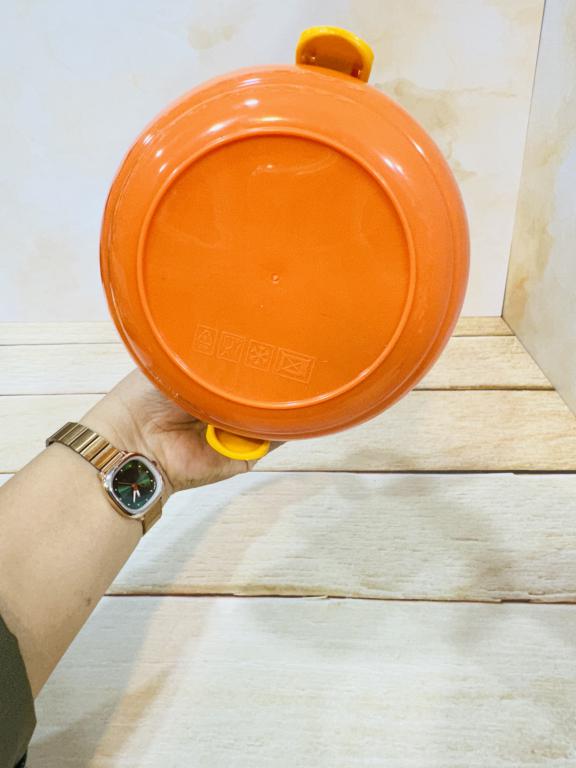 لانچ باکس ظرف غذای استیل گرد دسته دار کد 2368