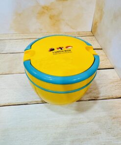 لانچ باکس ظرف غذا دوطبقه گرد استیل کد 2369