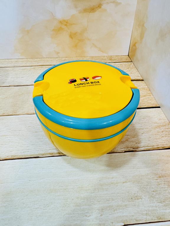 لانچ باکس ظرف غذا دوطبقه گرد استیل کد 2369