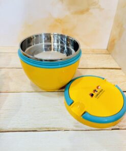 لانچ باکس ظرف غذا دوطبقه گرد استیل کد 2369