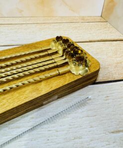 قاشق نی دار شربت خوری طرح گل کد 2370