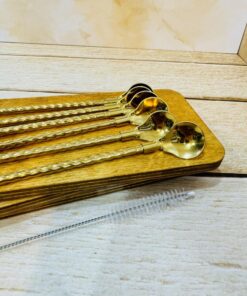 قاشق نی دار شربت خوری طرح گل کد 2370