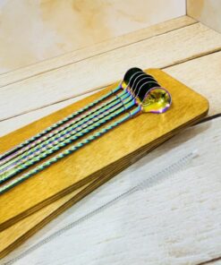 قاشق نی دار شربت خوری طرح گل کد 2370