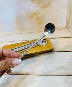 قاشق نی دار طرح اشکی مسی کد 2371