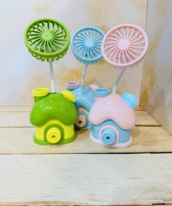 پنکه فانتزی چراغدار طرح کلبه رنگی کد 2380