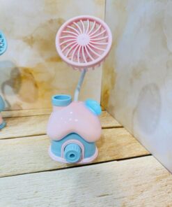 پنکه فانتزی چراغدار طرح کلبه رنگی کد 2380