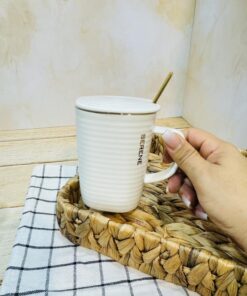 ست سفید و مشکی لبه طلایی کد 2385