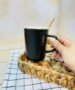 ست سفید و مشکی لبه طلایی کد 2385