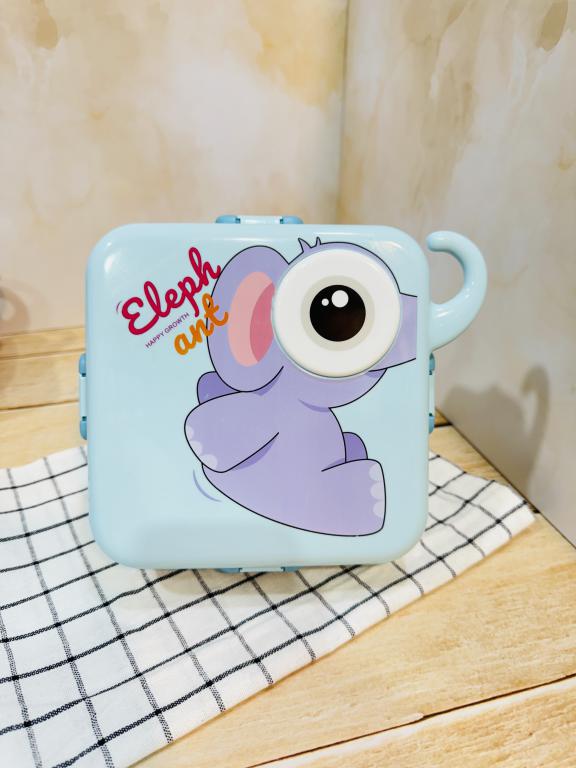 ظرف غذای اورجینال داخل استیل طرح حیوانات کد 2394