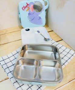 ظرف غذای اورجینال داخل استیل طرح حیوانات کد 2394