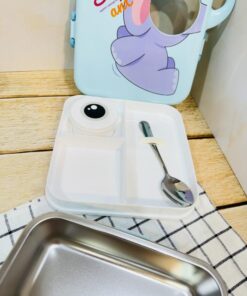 ظرف غذای اورجینال داخل استیل طرح حیوانات کد 2394