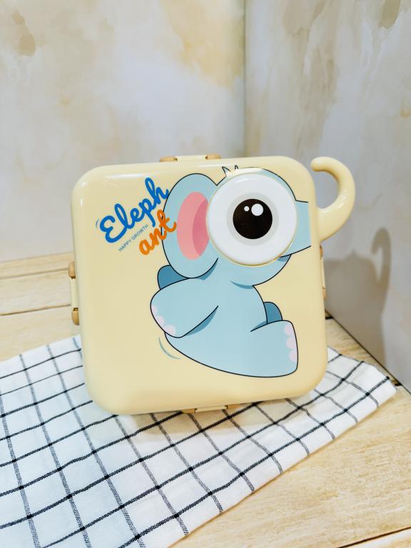 ظرف غذای اورجینال داخل استیل طرح حیوانات کد 2394