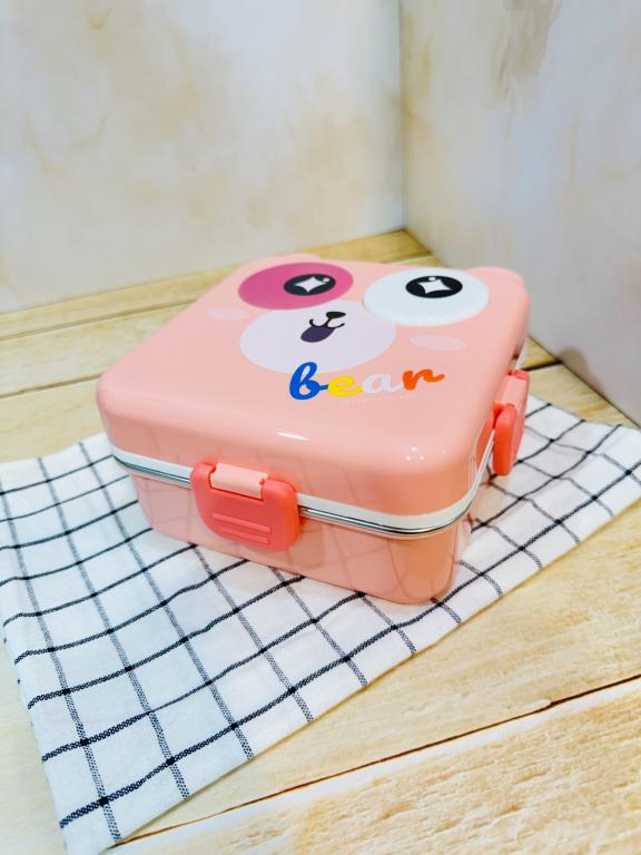 ظرف غذای اورجینال داخل استیل طرح حیوانات کد 2394