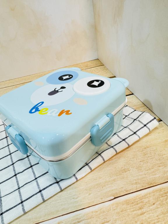 ظرف غذای اورجینال داخل استیل طرح حیوانات کد 2394