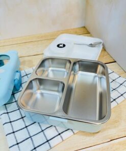 ظرف غذای اورجینال داخل استیل طرح حیوانات کد 2394