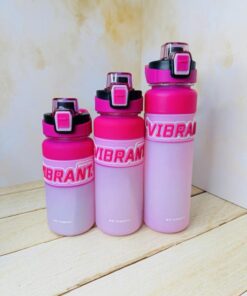 قمقمه دسته دار سه حجم صورتی برند Vibrant کد 2421