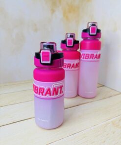 قمقمه دسته دار سه حجم صورتی برند Vibrant کد 2421