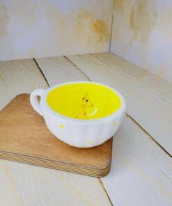 فنجان کف عروسکی دسته ساده فانتزی کد 2414