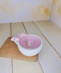 فنجان کف عروسکی دسته پاپیونی کد 2413