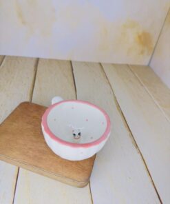 فنجان کف عروسکی دسته ساده فانتزی کد 2414