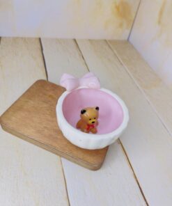 فنجان کف عروسکی دسته پاپیونی کد 2413