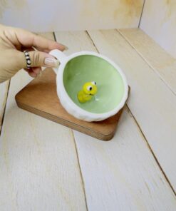 فنجان کف عروسکی دسته ساده فانتزی کد 2414