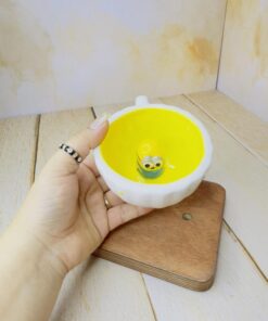 فنجان کف عروسکی دسته ساده فانتزی کد 2414