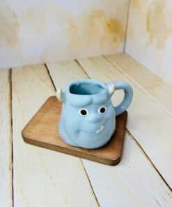 ماگ دست ساز سرامیکی طرح سالیوان دورنگ کد 2415