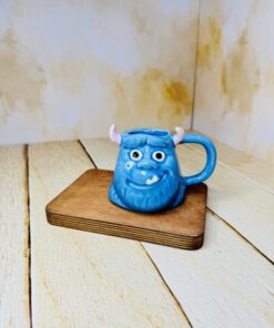 ماگ دست ساز سرامیکی طرح سالیوان دورنگ کد 2415