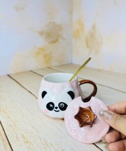 ماگ پاندا سرامیکی تاج دار کد 2494