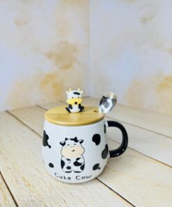 ماگ در چوبی فانتزی طرح گاو کد 2499