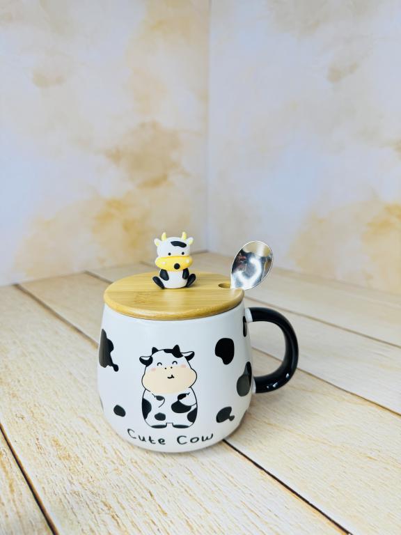 ماگ در چوبی فانتزی طرح گاو کد 2499